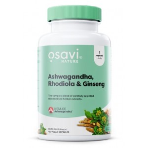 ASHWAGANDHA + RHODIOLA & GINSENG 120 VCAPS