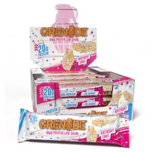 GRENADE BIRTHDAY CAKE PROTEIN BAR 12X60 GR