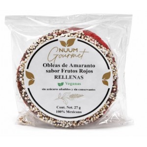 OBLEAS AMARANTO FRUTOS ROJOS RELLENAS 27 GR